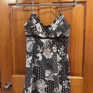 City Triangles Monochrome Floral Dress